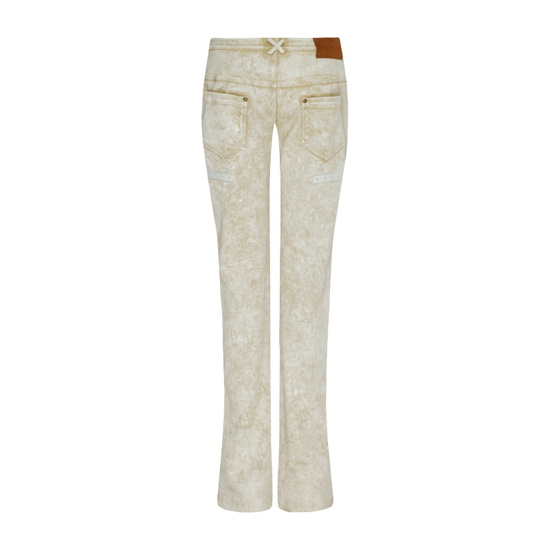 "Unfinished finish"special-shaped rivet broken jeans