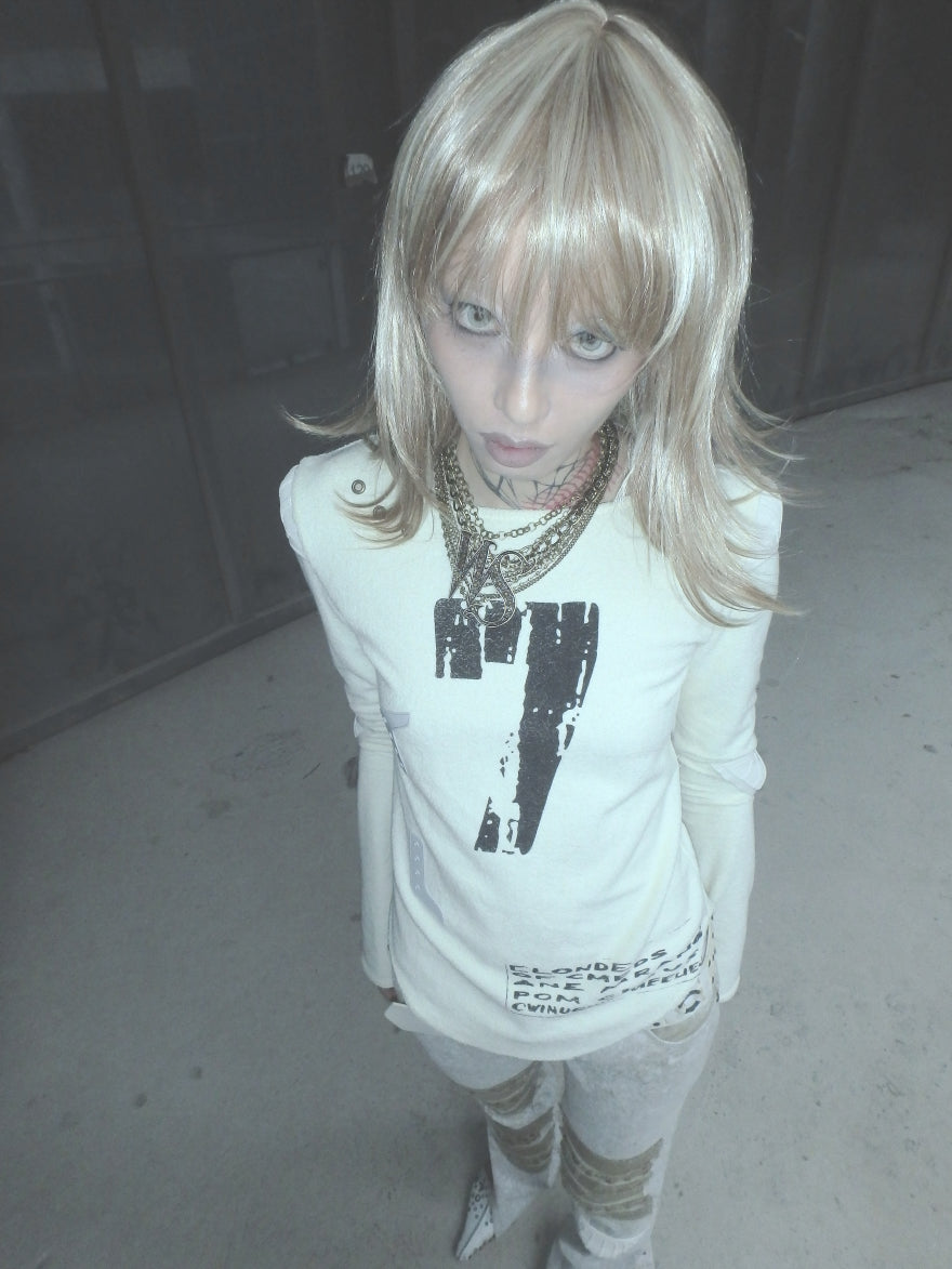 “Subject derived variant”Bronze multi-layer chain stacked necklace