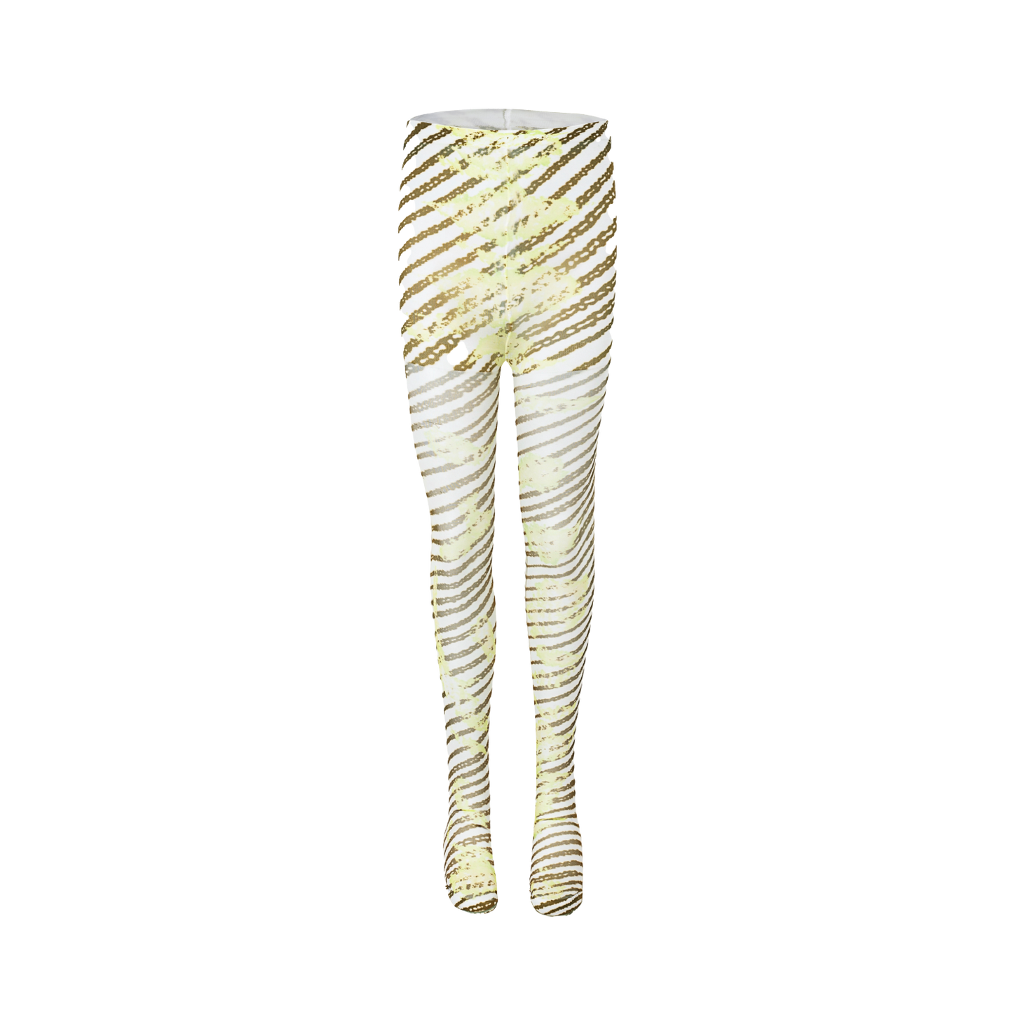“Lava Fragments” original hand-drawn stripes irregular print 10D ultra-thin stockings