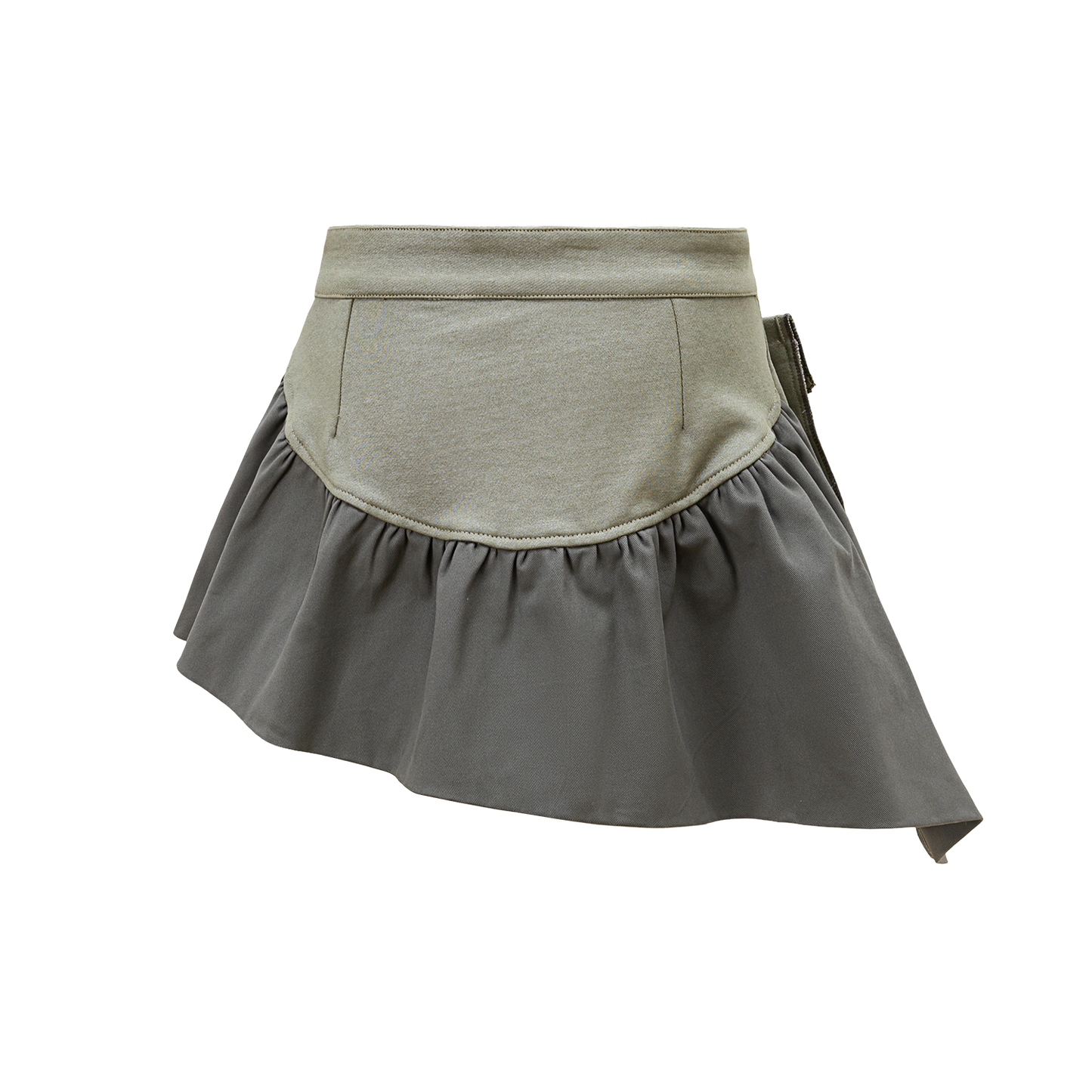 “Bubble Economy” asymmetrical imperfection versatile shaped short skirt