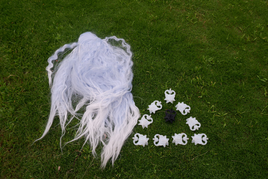 “Coccyx Guardian”3D Print skeleton hair clip