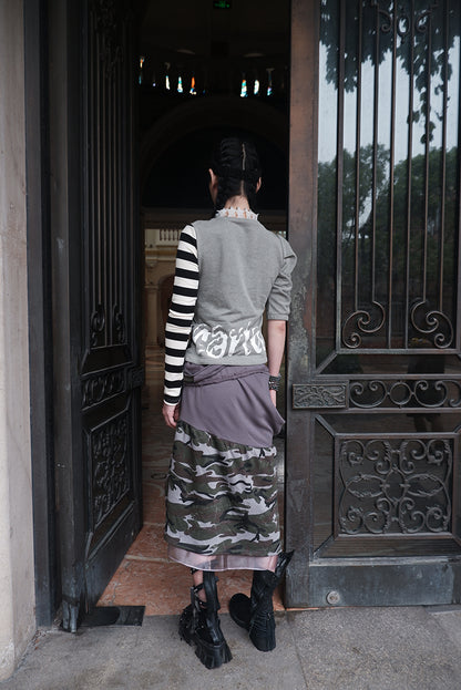 "Angel‘s MoodBoard"“BOY CARTED” Irregular patchwork longsleeve