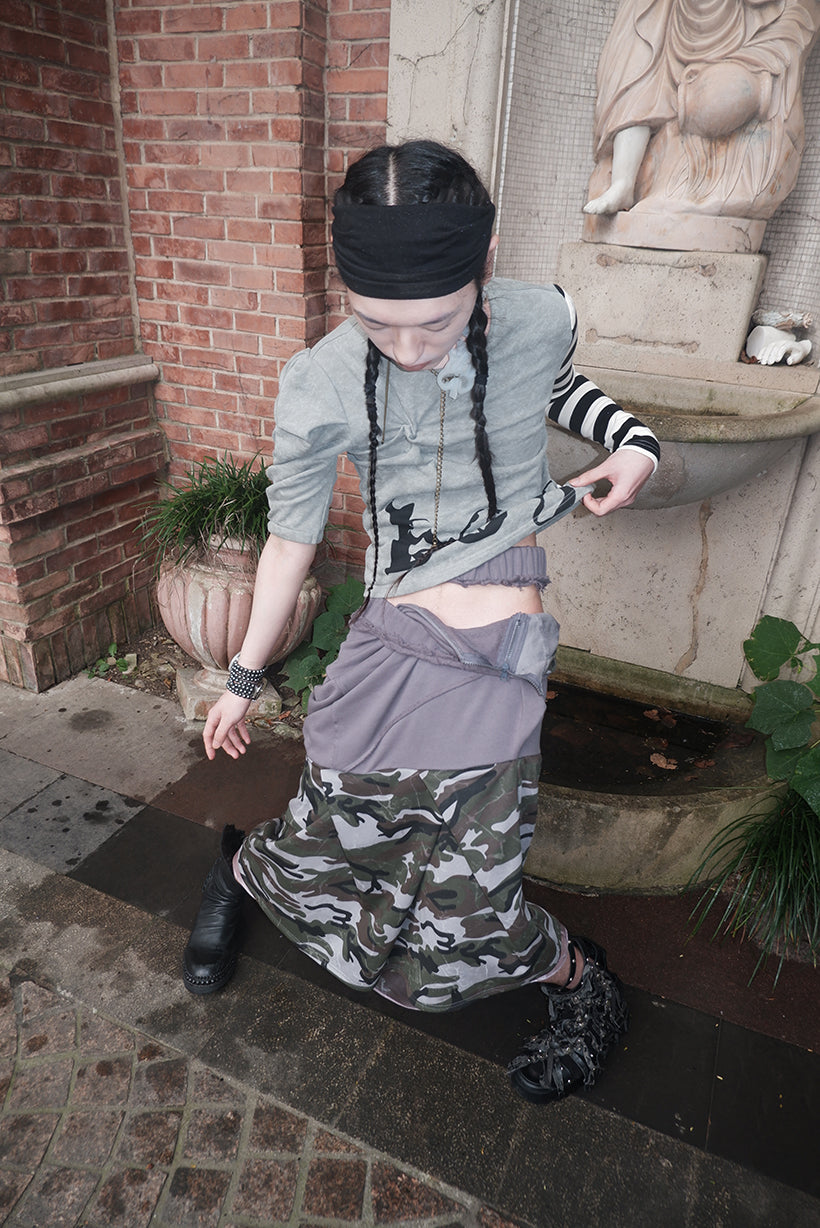 "Angel‘s MoodBoard"“BOY CARTED” Irregular patchwork longsleeve