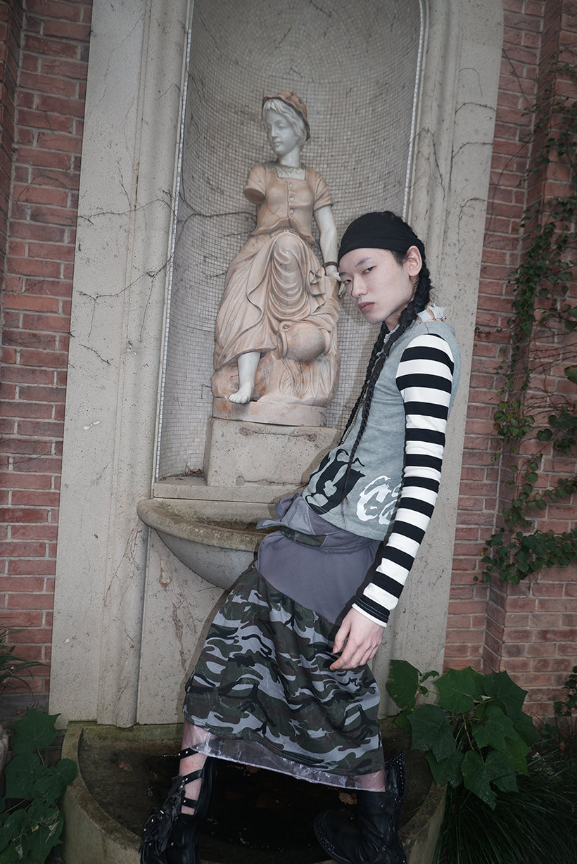 "Angel‘s MoodBoard"“BOY CARTED” Irregular patchwork longsleeve