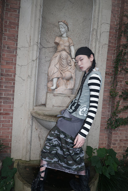 "Angel‘s MoodBoard"“BOY CARTED” Irregular patchwork longsleeve