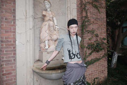 "Angel‘s MoodBoard"“BOY CARTED” Irregular patchwork longsleeve