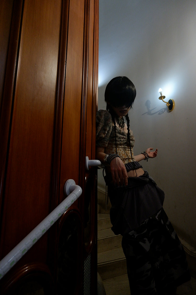 "Drama Like an Empty Court" Patchwork corset top