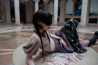 "Drama Like an Empty Court" Patchwork corset top