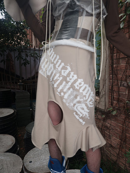 WrongSolution x Laylah collab printing restricted deformed dress