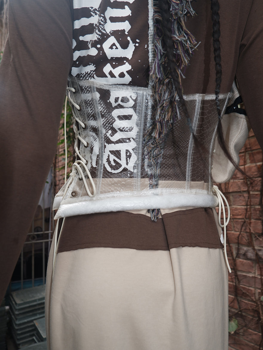 WrongSolution x Laylah collab printing restricted deformed dress