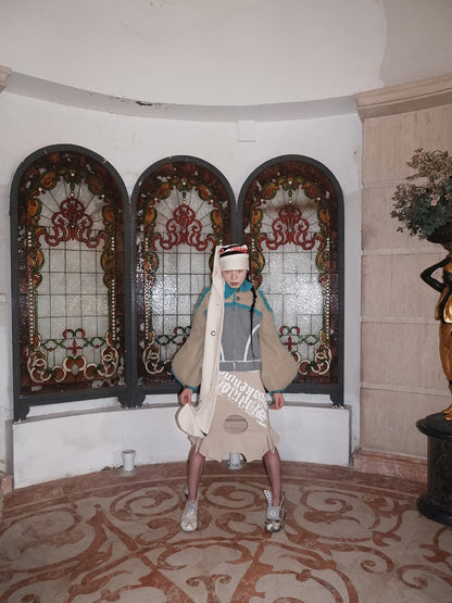 "Silence is Violence " One-piece patchwork fur Coat