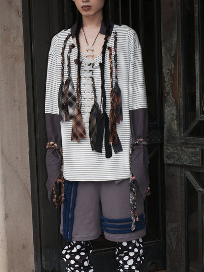 "Strange office worker"fake tie long-sleeved shirt