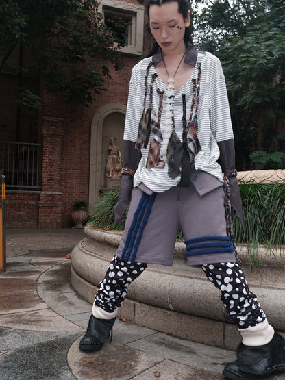 "Strange office worker"fake tie long-sleeved shirt