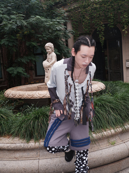 "Strange office worker"fake tie long-sleeved shirt