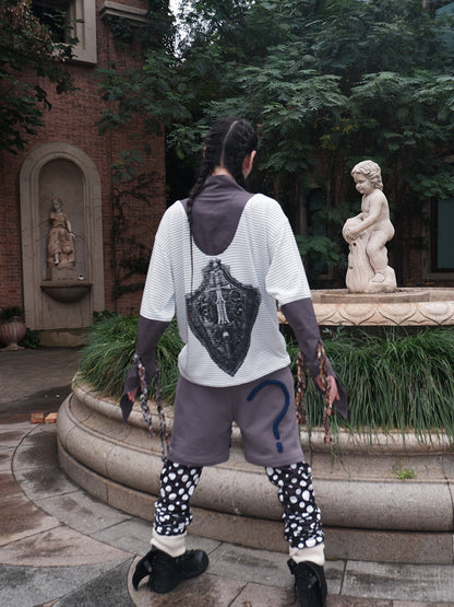 "Strange office worker"fake tie long-sleeved shirt