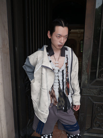 "WHITE KNIGHT" artist laylah collab fleece hoodie