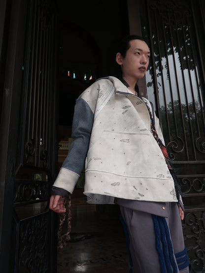 "WHITE KNIGHT" artist laylah collab fleece hoodie