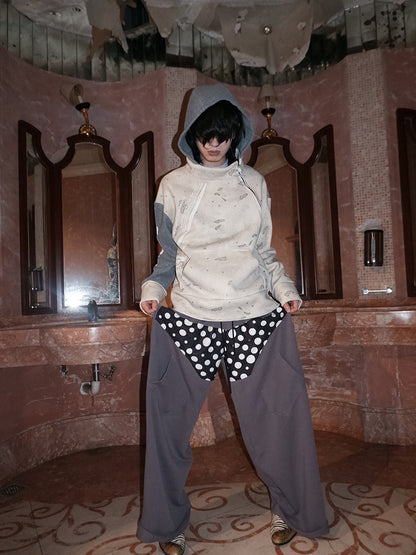 "WHITE KNIGHT" artist laylah collab fleece hoodie