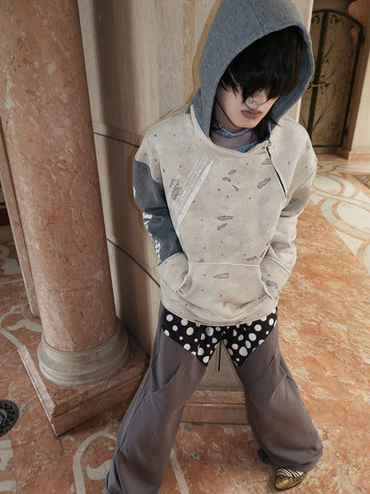 "WHITE KNIGHT" artist laylah collab fleece hoodie