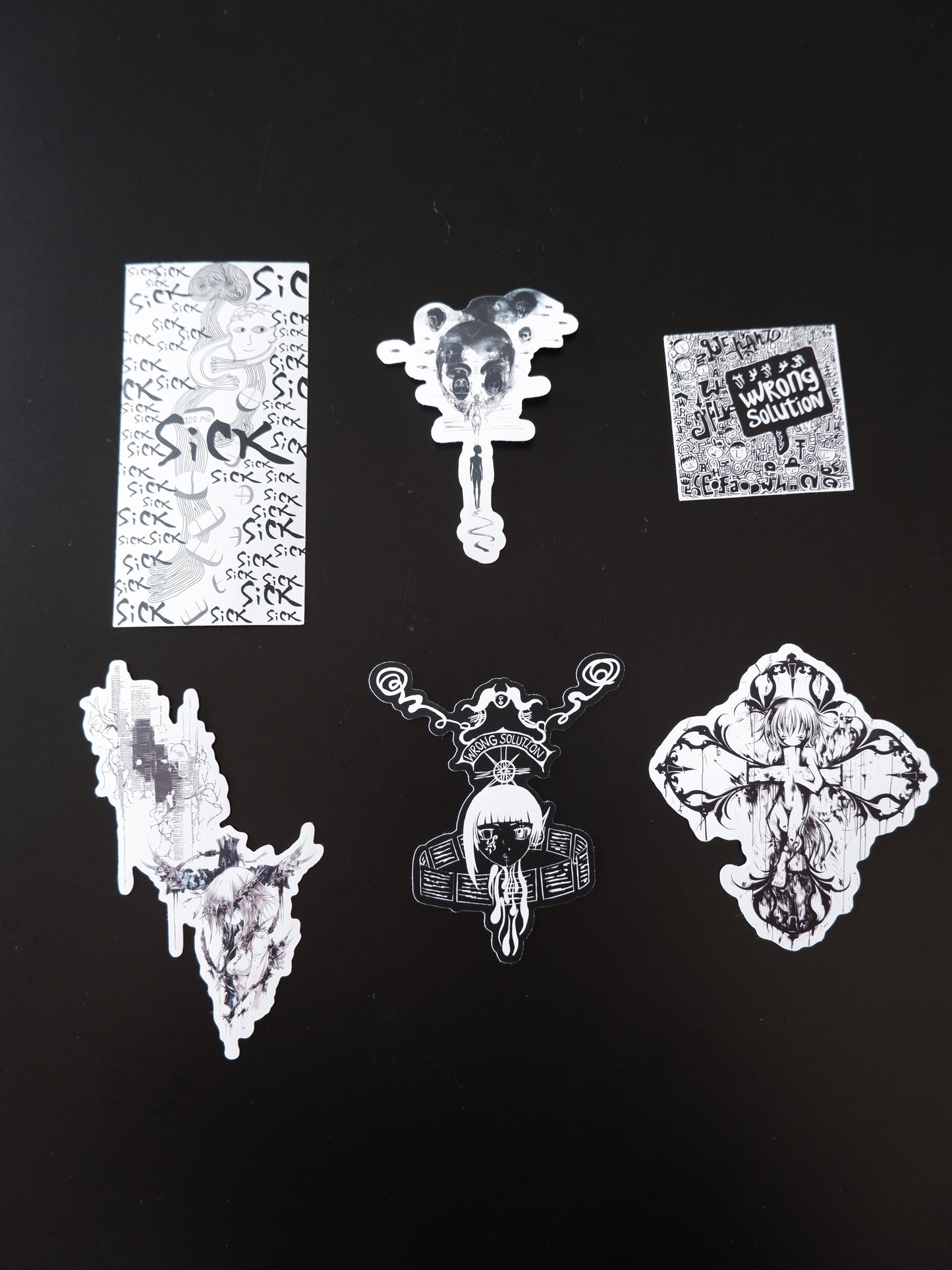 limited hand printing stickers 6