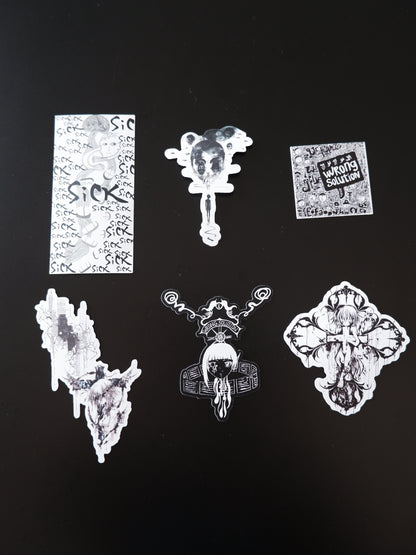 limited hand printing stickers 6