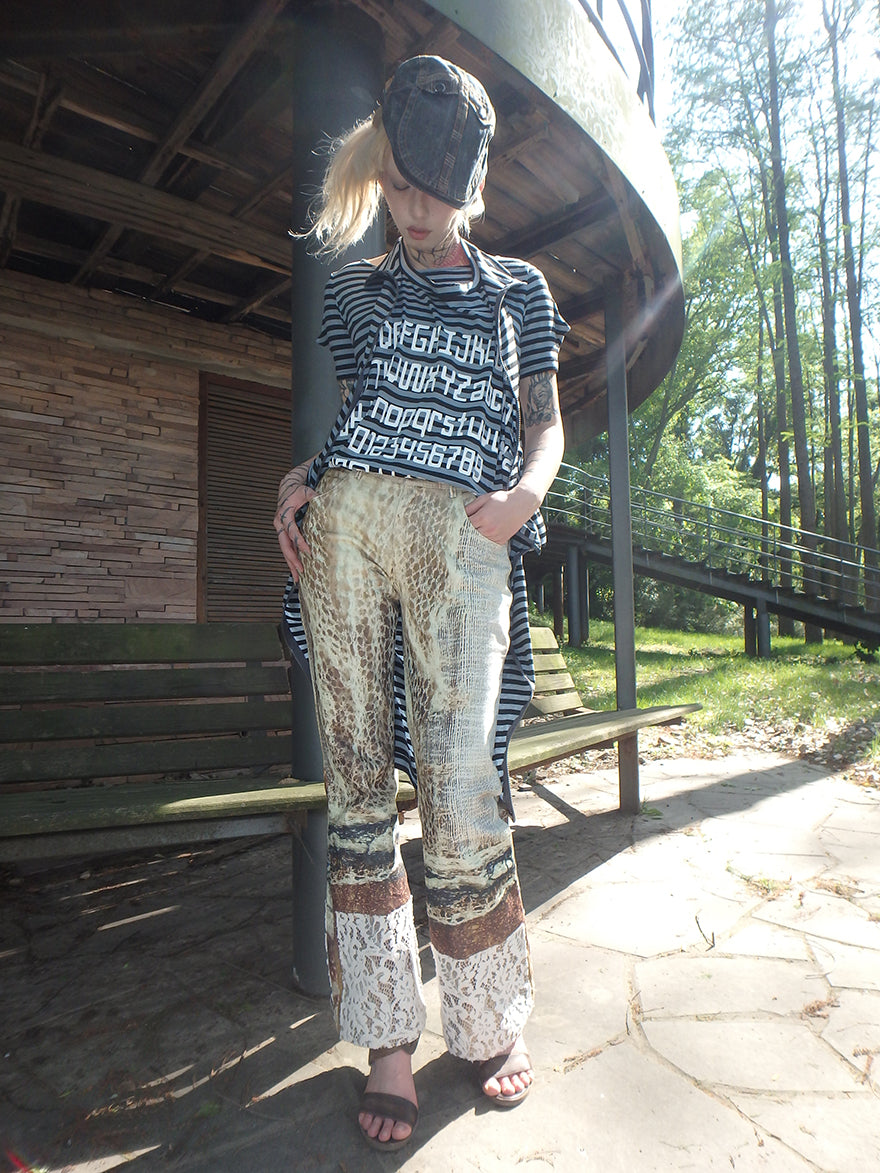 "extreme" striped structure multi-style irregular shaped dress