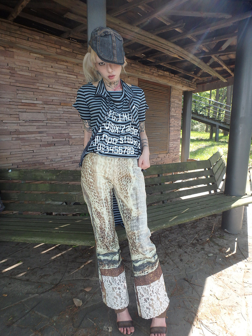 "extreme" striped structure multi-style irregular shaped dress