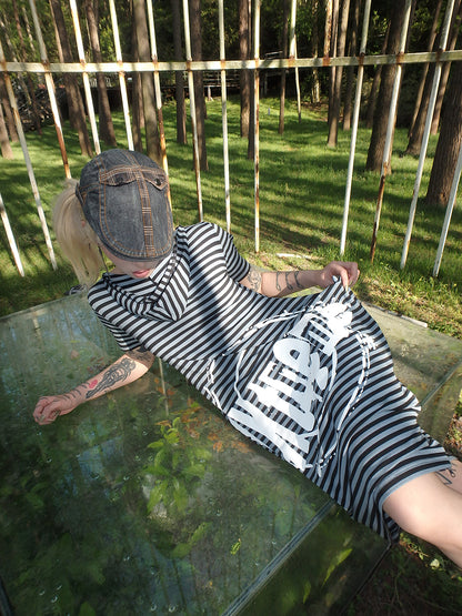 "extreme" striped structure multi-style irregular shaped dress