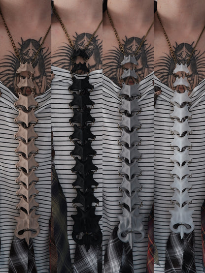 "Symbiotic Skeleton" 3D modeling skeleton handcrafted multi-purpose necklace