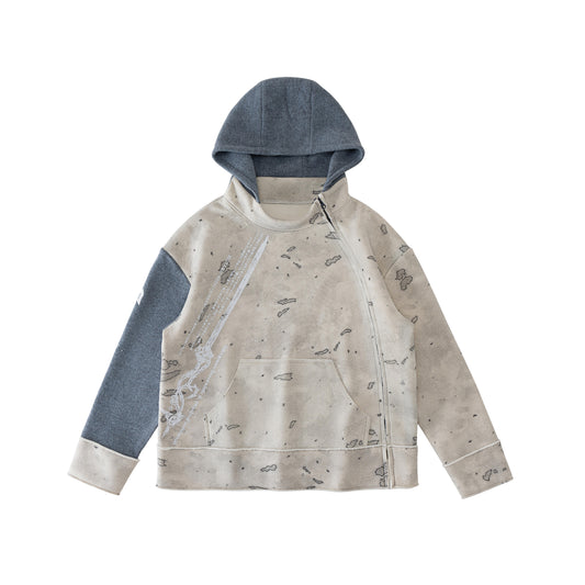 "WHITE KNIGHT" artist laylah collab fleece hoodie