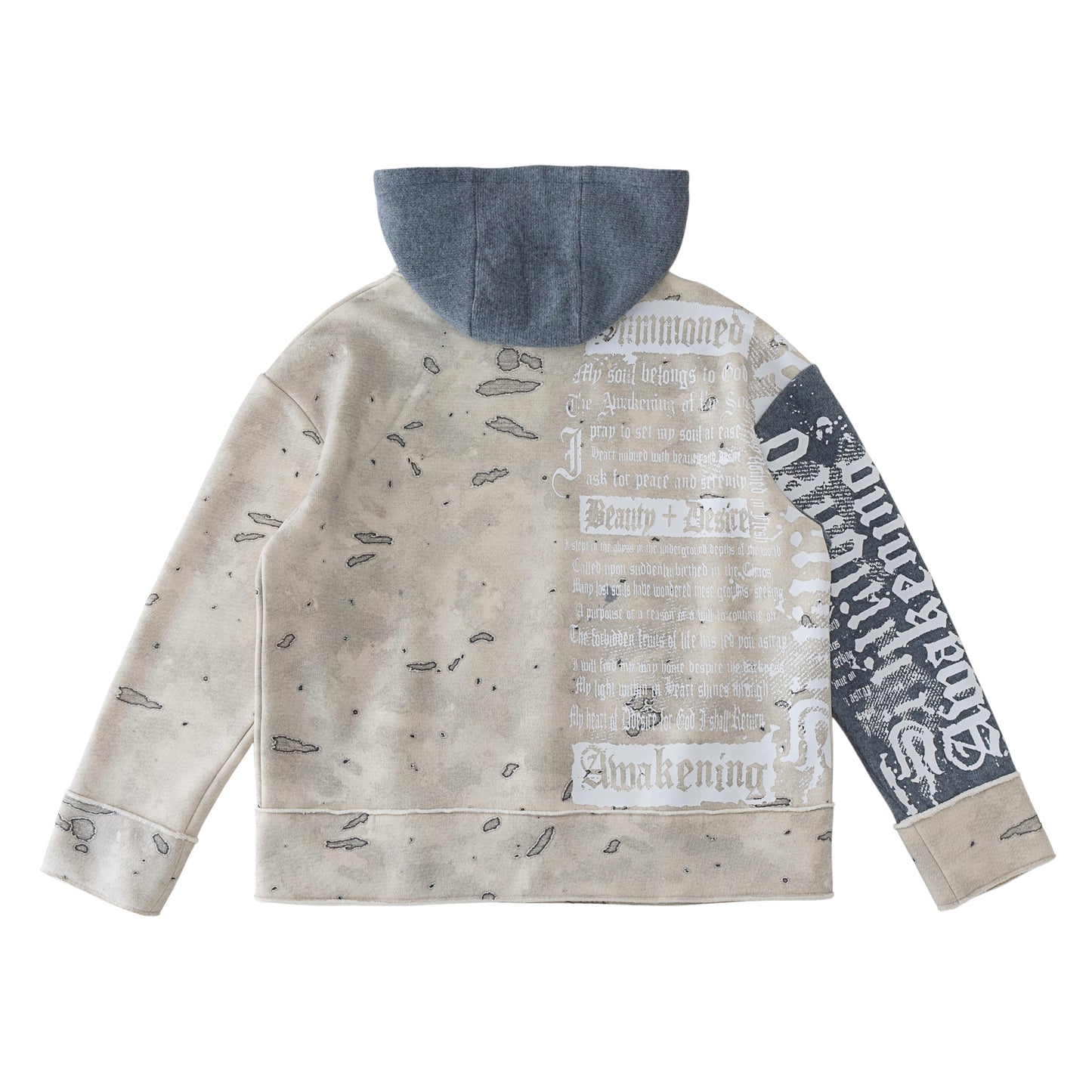 "WHITE KNIGHT" artist laylah collab fleece hoodie