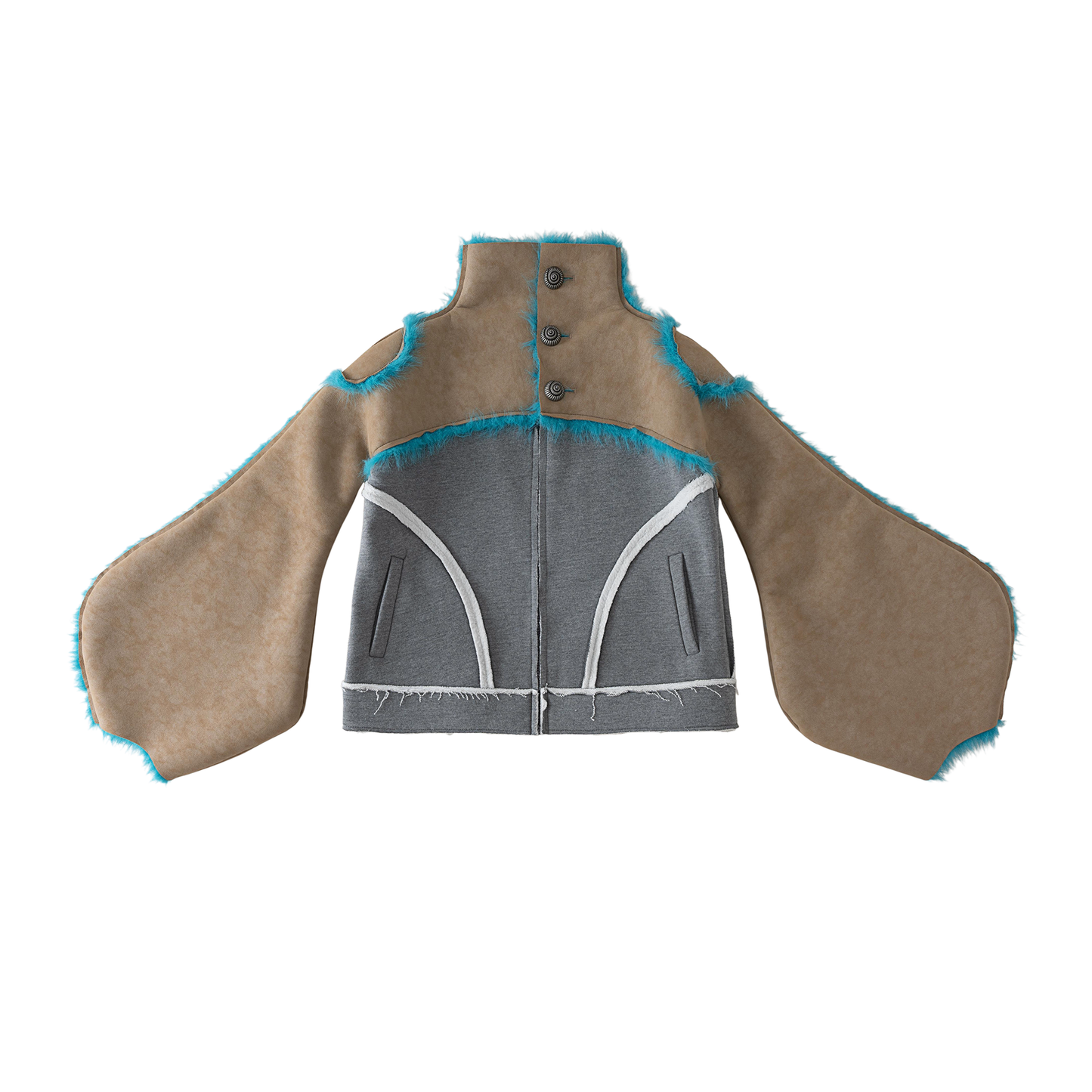 "Silence is Violence " One-piece patchwork fur Coat