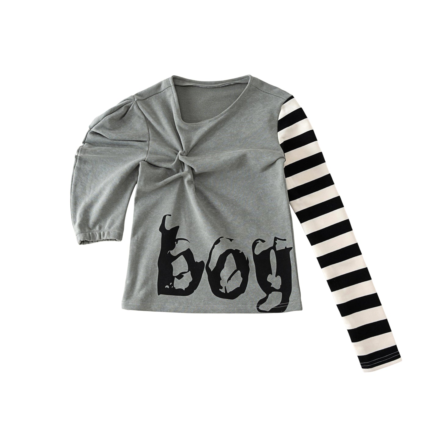 "Angel‘s MoodBoard"“BOY CARTED” Irregular patchwork longsleeve