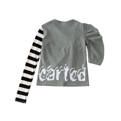 "Angel‘s MoodBoard"“BOY CARTED” Irregular patchwork longsleeve