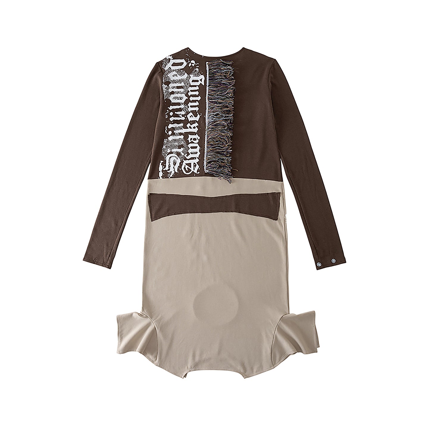 WrongSolution x Laylah collab printing restricted deformed dress