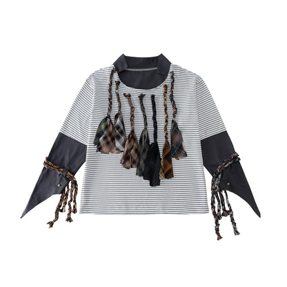 "Strange office worker"fake tie long-sleeved shirt