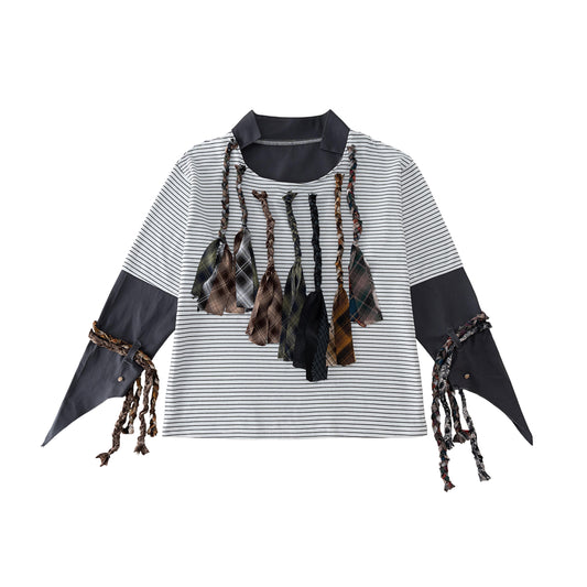 "Strange office worker"fake tie long-sleeved shirt