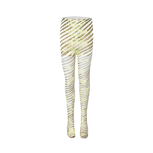 “Lava Fragments” original hand-drawn stripes irregular print 10D ultra-thin stockings