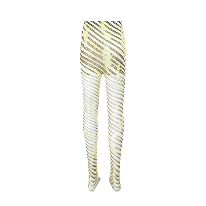 “Lava Fragments” original hand-drawn stripes irregular print 10D ultra-thin stockings