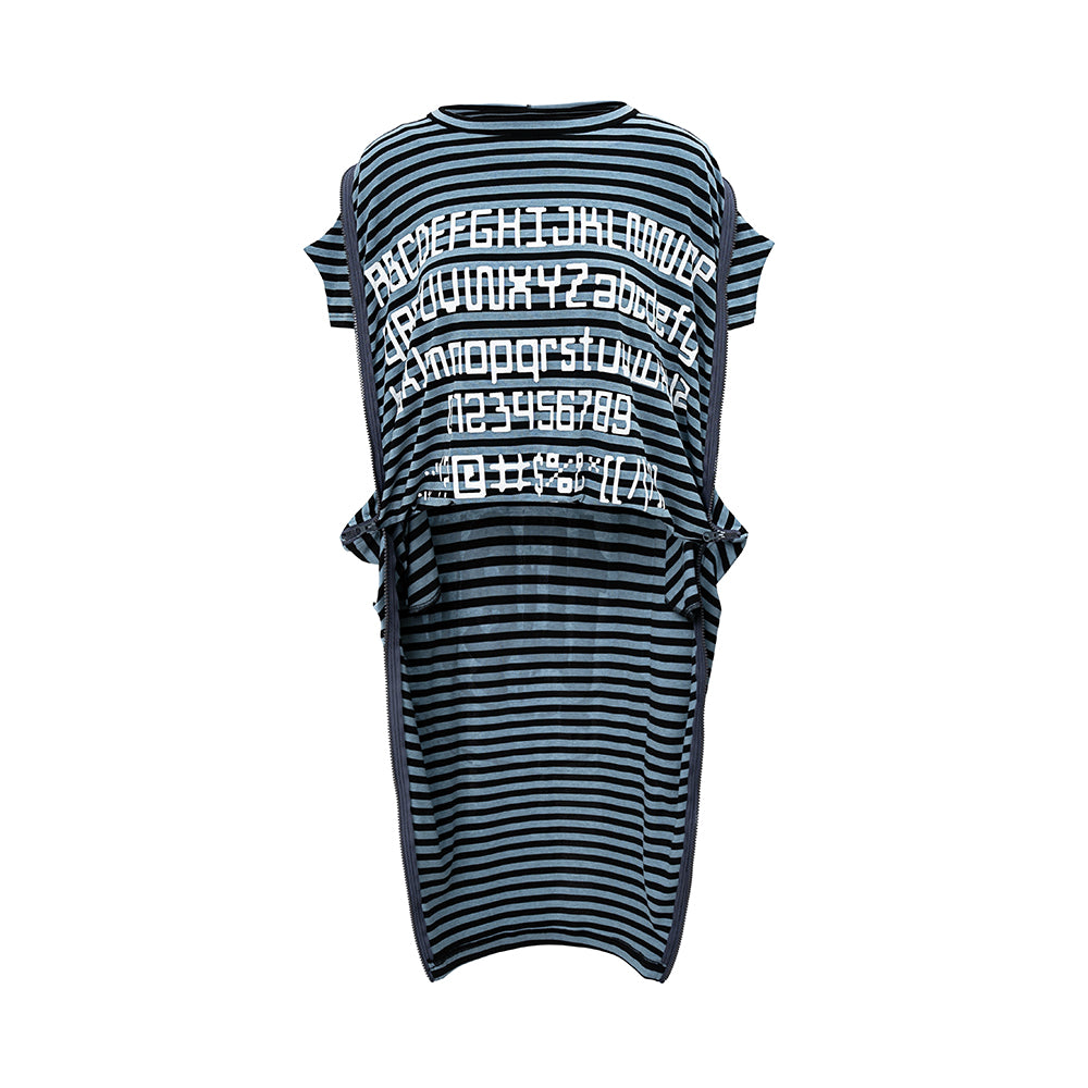 "extreme" striped structure multi-style irregular shaped dress