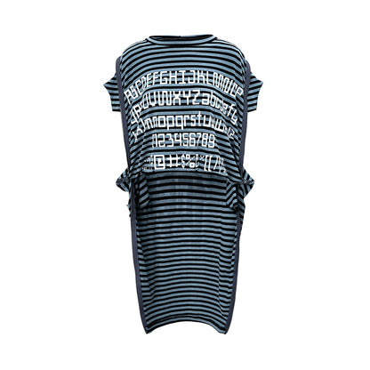 "extreme" striped structure multi-style irregular shaped dress